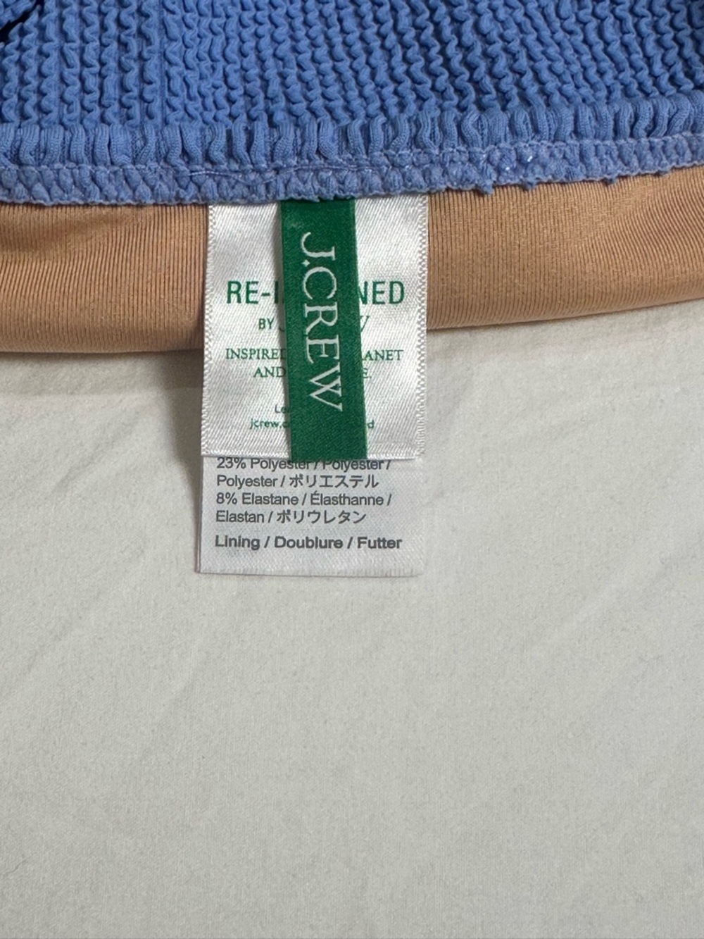 J.Crew Colorblock Bandeau Bikini Set Blue Green O-Ring Top L Bottom M - Picture 8 of 16